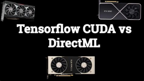TensorFlow-<b>DirectML</b> is easy to use and supports many ML workloads Setting up TensorFlow-<b>DirectML</b> to work with your GPU is as easy as running “pip install tensorflow-<b>directml</b>” in your Python environment of choice. . Directml vs cuda